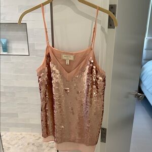 Moulinette Soeurs Pale Pink Sequin Cami